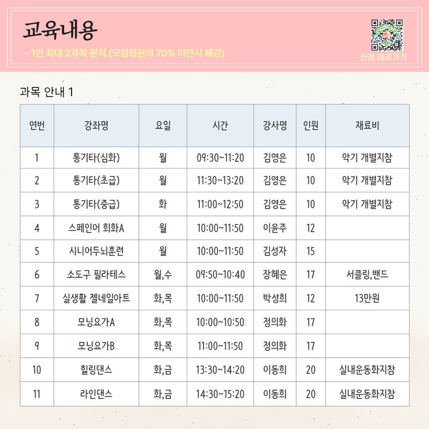 1.예천군 평생학습관 상반기 프로그램 교육생 모집 안내